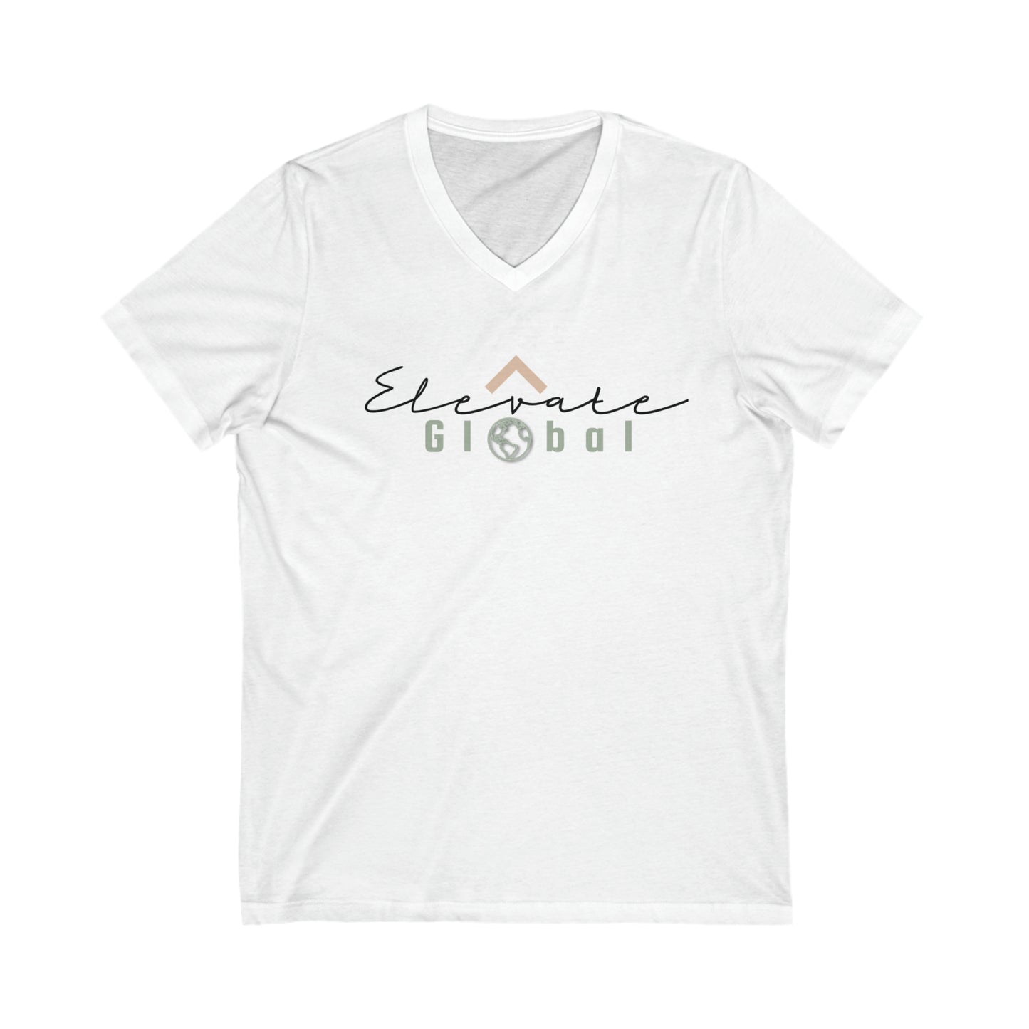 Elevate Global White V Neck