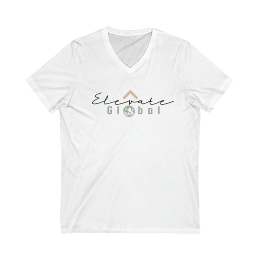 Elevate Global White V Neck